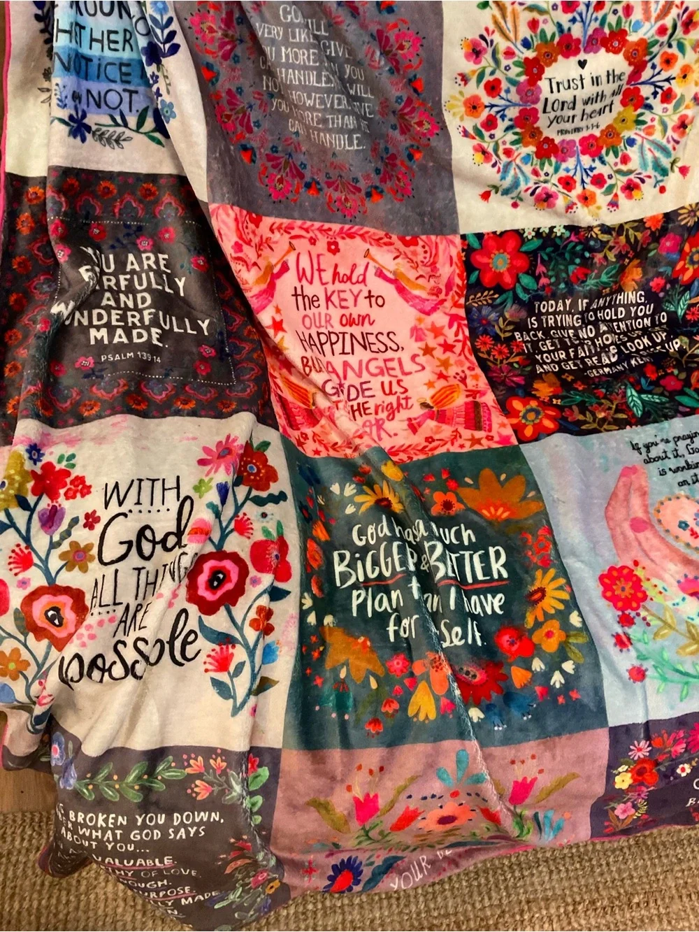 Natural Life XL Cozy Blanket Positivity